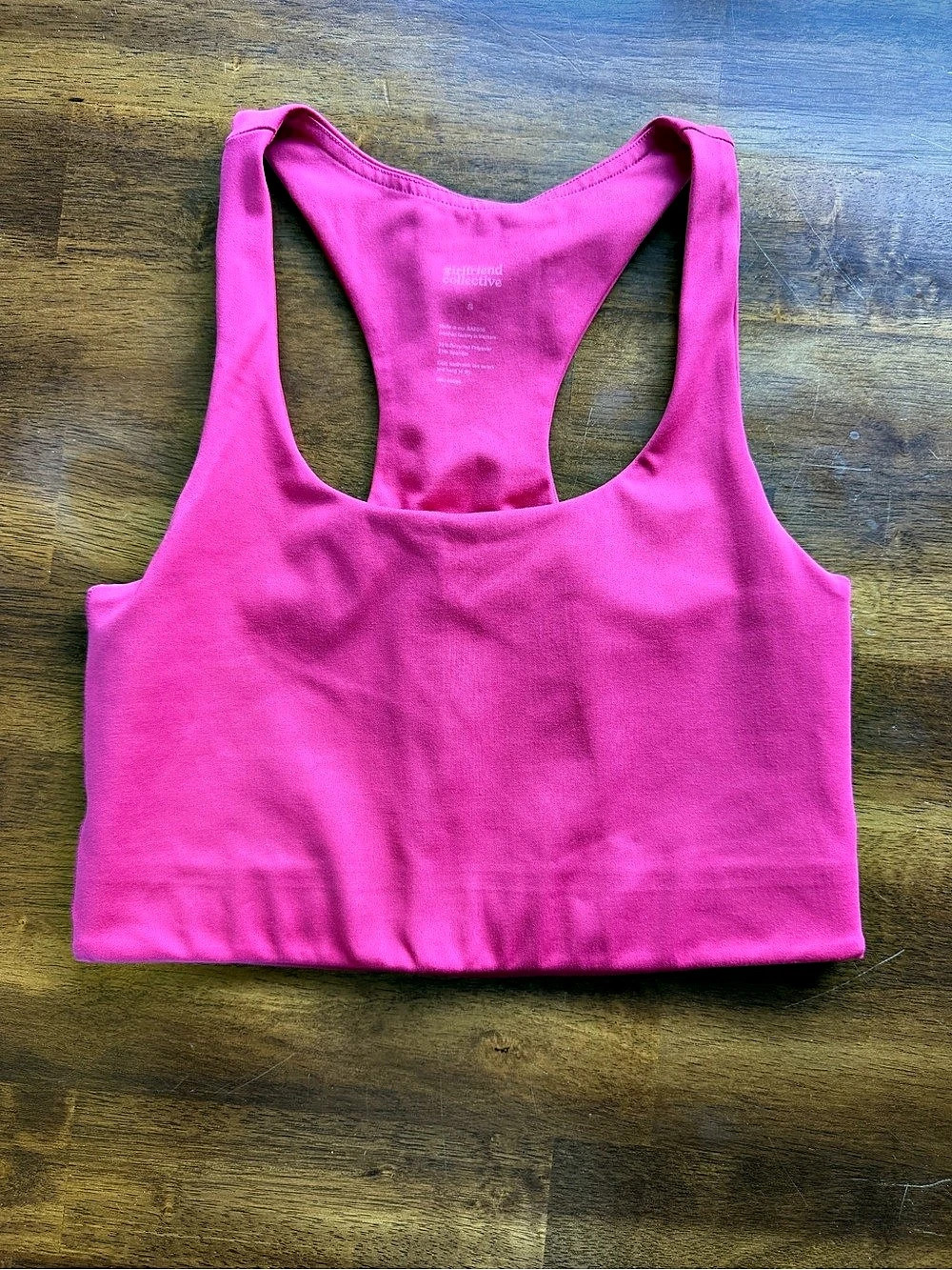Girlfriend Collective Paloma Racerback Bra Pink Sports Bra